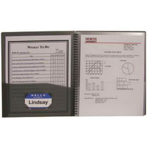 C-Line Products 8-Pocket Poly Portfolio 8.5x11 Smoke 33081